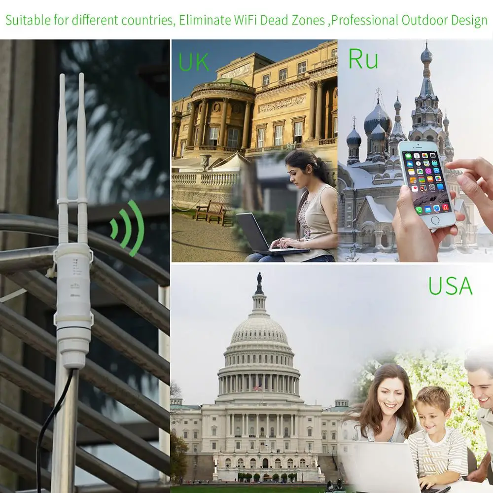 Wi Fi ретранслятор Wavlink высокомощный уличный Беспроводной