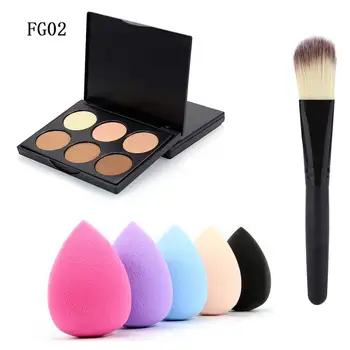 

Makeup Concealer Contour Palette + Water Sponge Puff + Makeup Brush Set Foundation Beauty Tools cosmetics @ME88