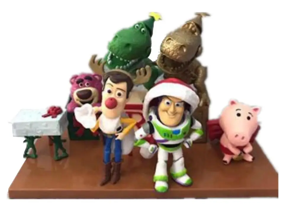 

Anime Toy Story 6-Models Christmas Present Series PVC Action Toy Figure Collectible Model for Gift 4-11cm