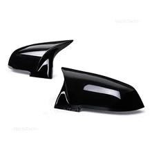 2 pieces Rearview Mirror Cover Cap Carbon Black for BMW Series 1 2 3 4 X M 220i 328i