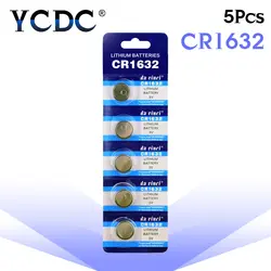 YCDC 5 шт. 3 в CR 1632 CR1632 кнопки батареи LM1632 BR1632 ECR1632 сотовая монета литиевая батарея для часов электронная игрушка пульт дистанционного