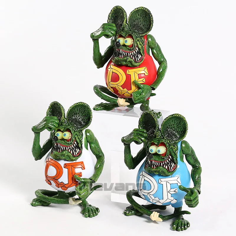 Rat Fink зеленая Толстая мышка ПВХ фигурка коллекционная игрушка кукла подарок на день рождения