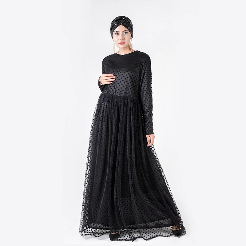 Eid Black Kaftan Abaya Турция хиджаб мусульманское платье ислам одежда макси платья Abayas