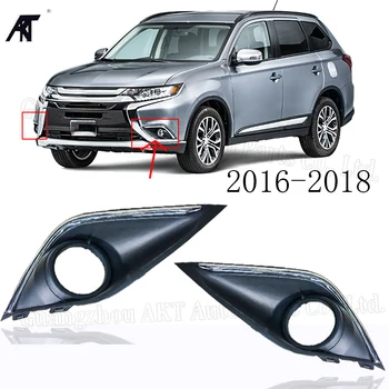 

Right & Left Side Bumper Fog Light Lamp Cover For Mitsubishi Outlander 2016 Car Front Fog Lamp Hood Fog Lights Cover Frame
