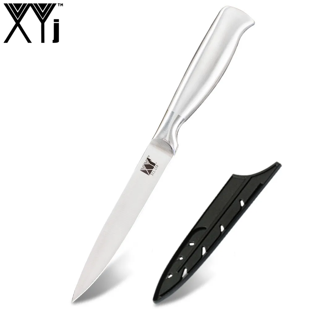 F.5 utility knife XYj 6 шт. набор кухонных ножей из нержавеющей стали 8 ''7'' 5 ''3,5'' шеф-повара для нарезки хлеба Santoku нож для очистки овощей Кухонные гаджеты - Цвет: F.5 utility knife
