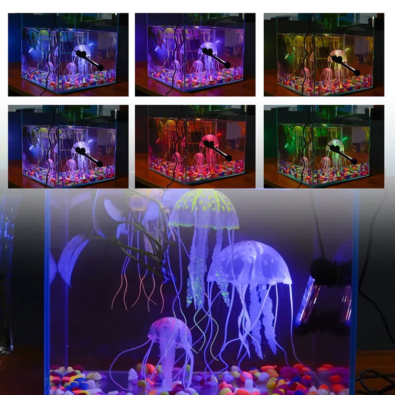 19 см rgb-пульт дистанционного Управление аквариум светодиодный освещение аквариума арована погружные, амфибии с регулируемой яркостью держатель светильника Водонепроницаемый
