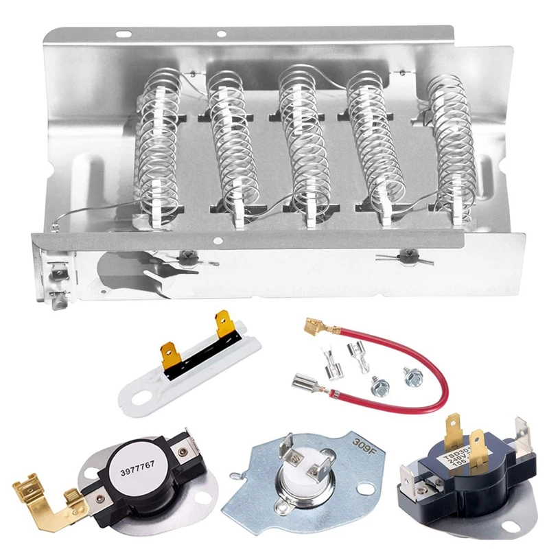

Dryer Heating elements 279838 Dryer Replacement Parts Set for Whirlpool Kenmore Roper, Maytag, Estate, Inglis