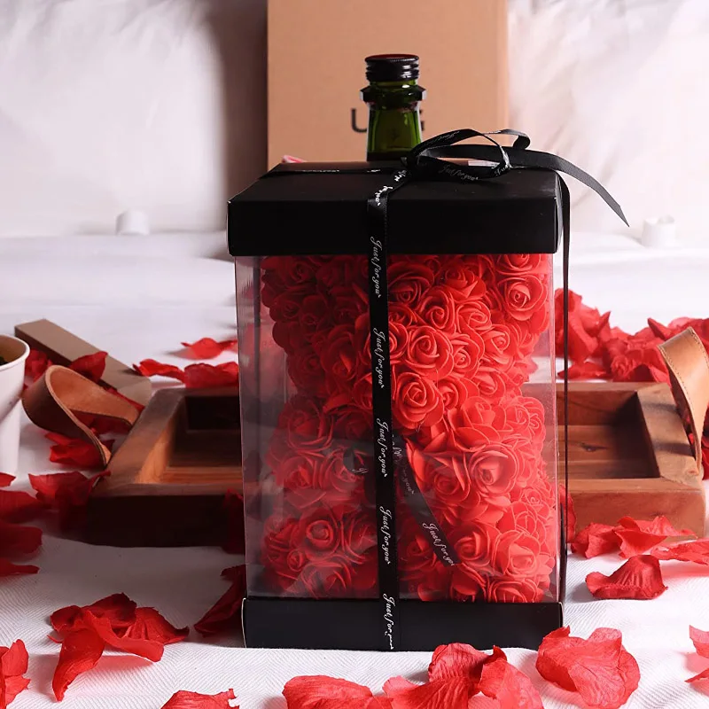 20/28cm Transparent PVC Gift Box for Rose Bear & Cake, Clear Plastic Display Case w... - SKU TPGB1623 - UGI Packaging