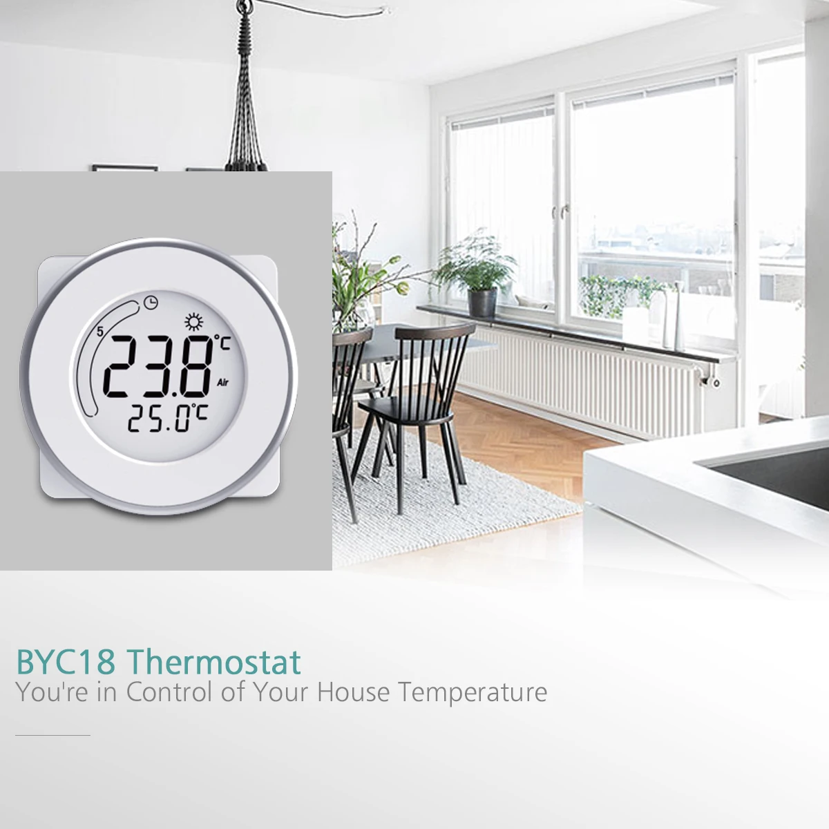 BYC18.GH3 LCD Display Thermostat Household Display Thermostat Floor Heating Weekly Room Temperature Controller Thermoregulator