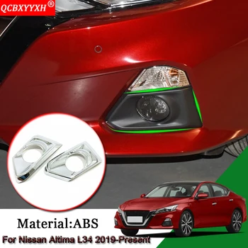 

Car Styling ABS Car Front Fog Light Frame Stickers Sequins Cover Automobiles Accessories Fit For Nissan Altima L34 2019-Present