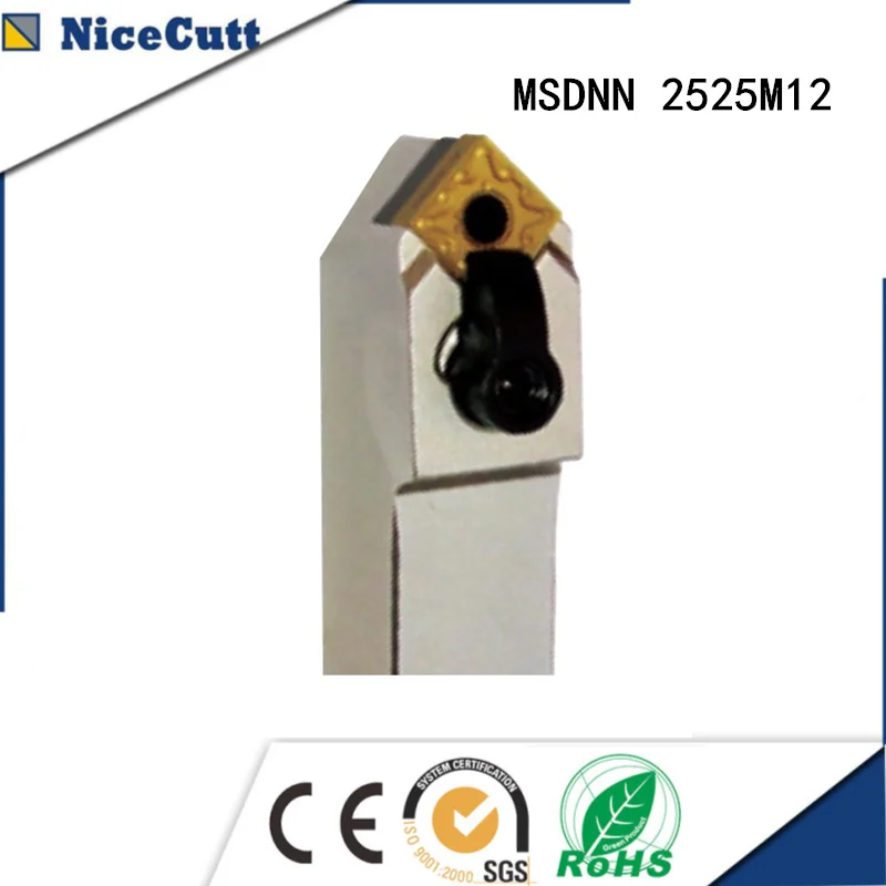 MSDNN2525M12 Nicecutt держатель внешнего токарного инструмента для SNMG вставки токарного станка держатель инструмента