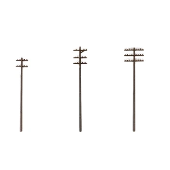 

15 Pcs 1:42 Model Train Ho Scale DIY Architectural Model Telegraph Poles Material Sand Table Model Materials