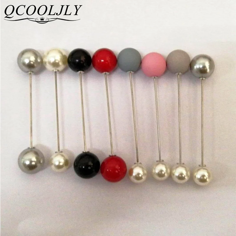 QCOOLJLY 1 шт. брошь с искусственным жемчугом Классический Шарм двойной жемчуг броши