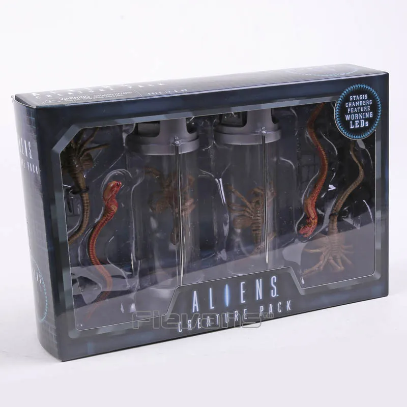 NECA Alien 2 Creature Pack Stasis Chanber светодиодный светильник " ПВХ фигурка Коллекционная модель игрушки 2-Pack