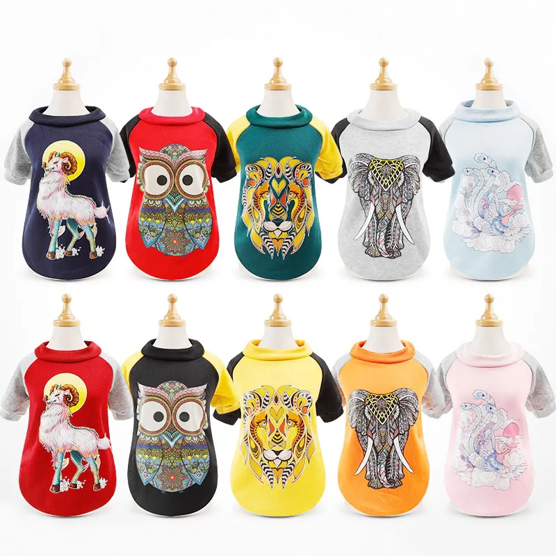 

Color Drawing Dog Clothess Winter Warm Pet Dog Coat Puppy Jacket Chihuahua Hoodies For Small Medium Dogs Yorkshire Clothing 10E
