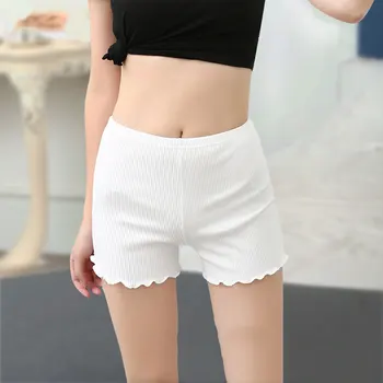

Large Size Safety Pants Anti-lighting Female Summer Thin Cotton Not Curling Outside Wearing Loose Bottoming Short