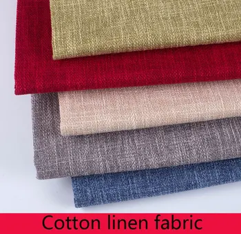 

Imitated linen cotton and linen sofa fabric wholesale slub pattern burlap soft and hard bag pillow fabric