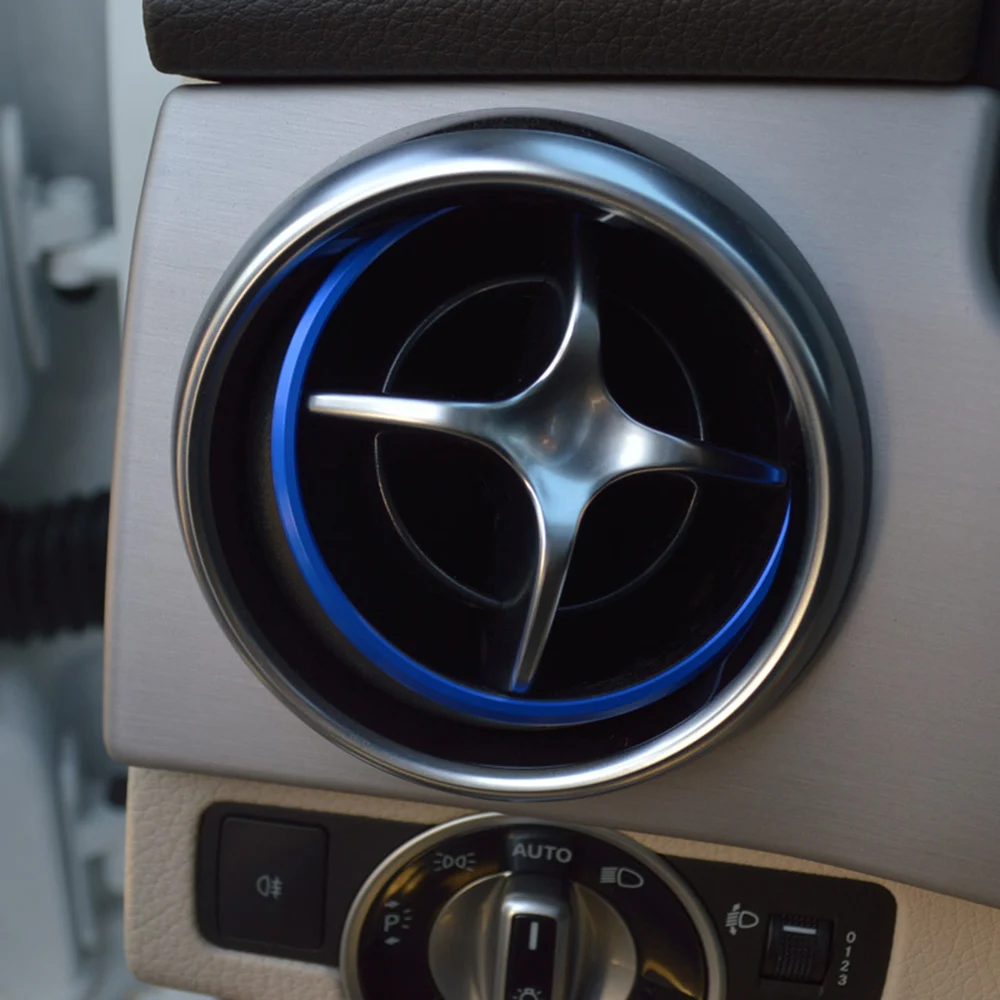

For Mercedes-Benz GLK X205 2013 2014 2015 MB SLK SLC R172 SLK250 SLK350 SLK200 Car air condition outlet decorative ring stickers