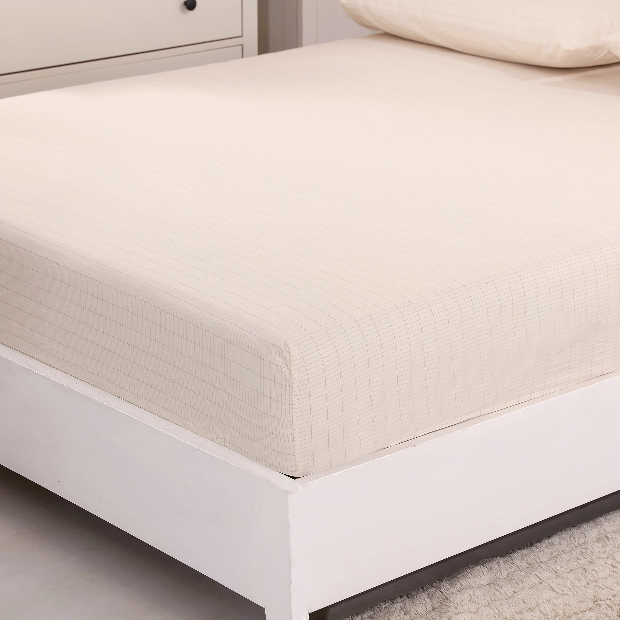 Earthing Fitted Sheet Nature cotton Silver Antimicrobial Conductive 2 Pillow cases Mattress Cover Elastic Band