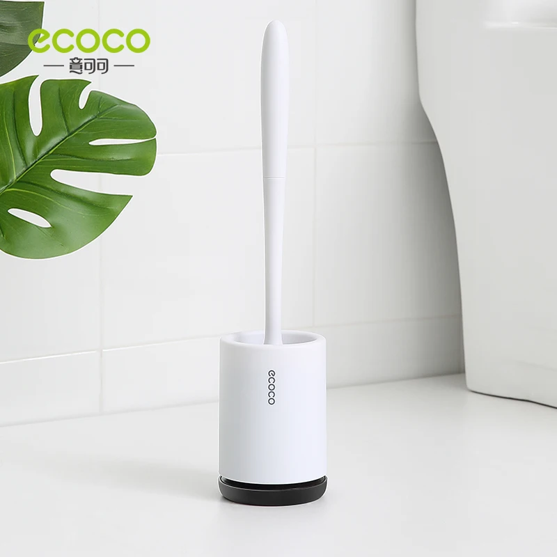 ECOCO-escobilla de baño con cabezal de goma, accesorio de limpieza para colgar en la pared, para el hogar