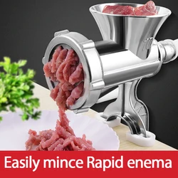 New Stainless Steel Meat Grinder Household Manual Enema Grinding Pepper Noodles Kitchen Cooking Tools Tungsten Steel Cutter Head