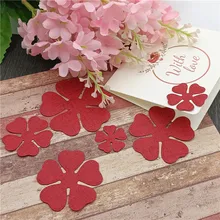 Matrices de découpe en métal de fleurs, pochoir découpé, timbres artisanaux de Scrapbooking, 6 pièces/lot, nouveauté 2021