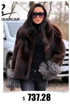 Женская зимняя шуба из натурального меха норки, высокое качество, натуральный роскошный мех, длинная куртка, натуральный мех, верхняя одежда, Тренч