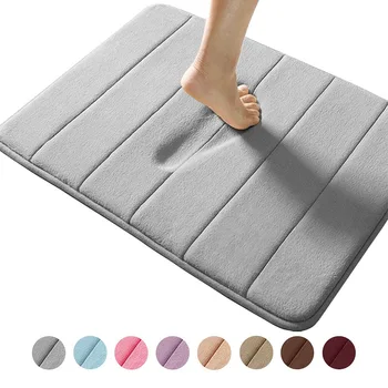 

Water Absorption Anti-Skid Bathroom Mat Carpet Coral Velvet Slow Rebound Mat Carpet for Kitchen Bath Floor Home Non Slip Supply