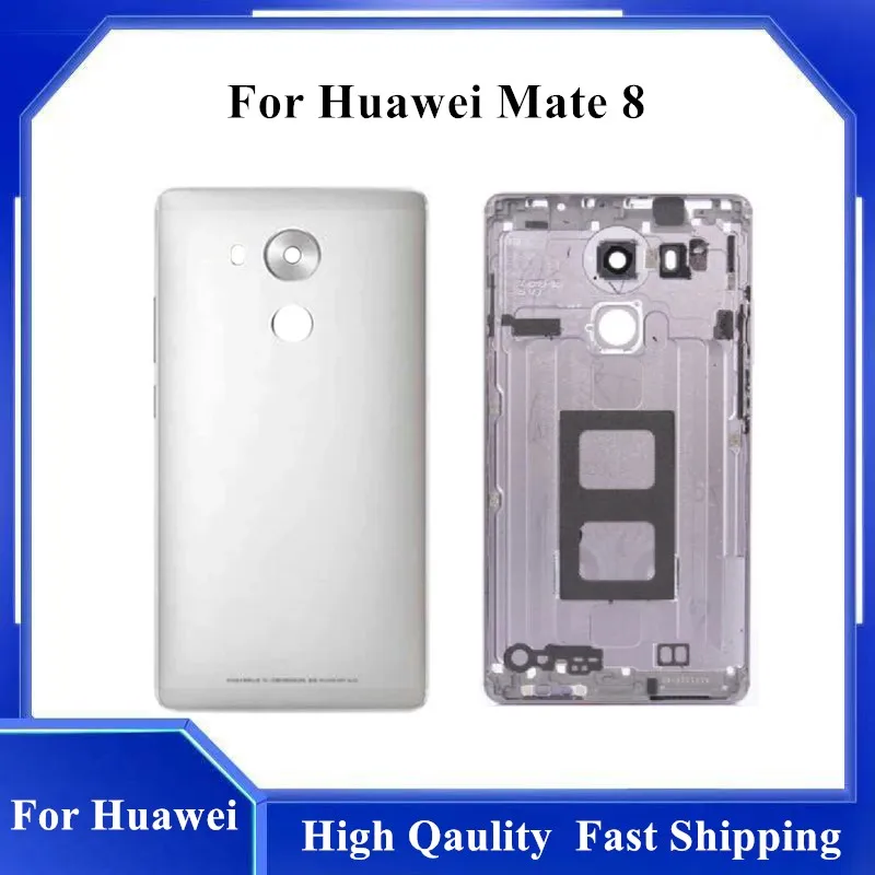 

Задняя крышка батарейного отсека для Huawei Mate 8, стеклянная панель, запасные части для HUAWEI MATE 8, металлическая крышка батарейного отсека