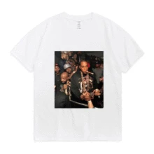 Camiseta Vintage de los 90 Jay Z para hombre, camisa de manga corta con estampado de Rockafella Records, Rap, Hip Hop Tour, Harajuku de calle, Tops de algodón a la moda