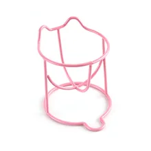 Для порошка держатель спонжа изысканный портативный из углеродистой стали Кошачий узор легкий легко чистить принадлежности для макияжа стеллаж