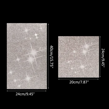 

Self Adhesive Rhinestone Trim Luxurious Crystal Sheet Stickers for DIY PC Car 3XUB