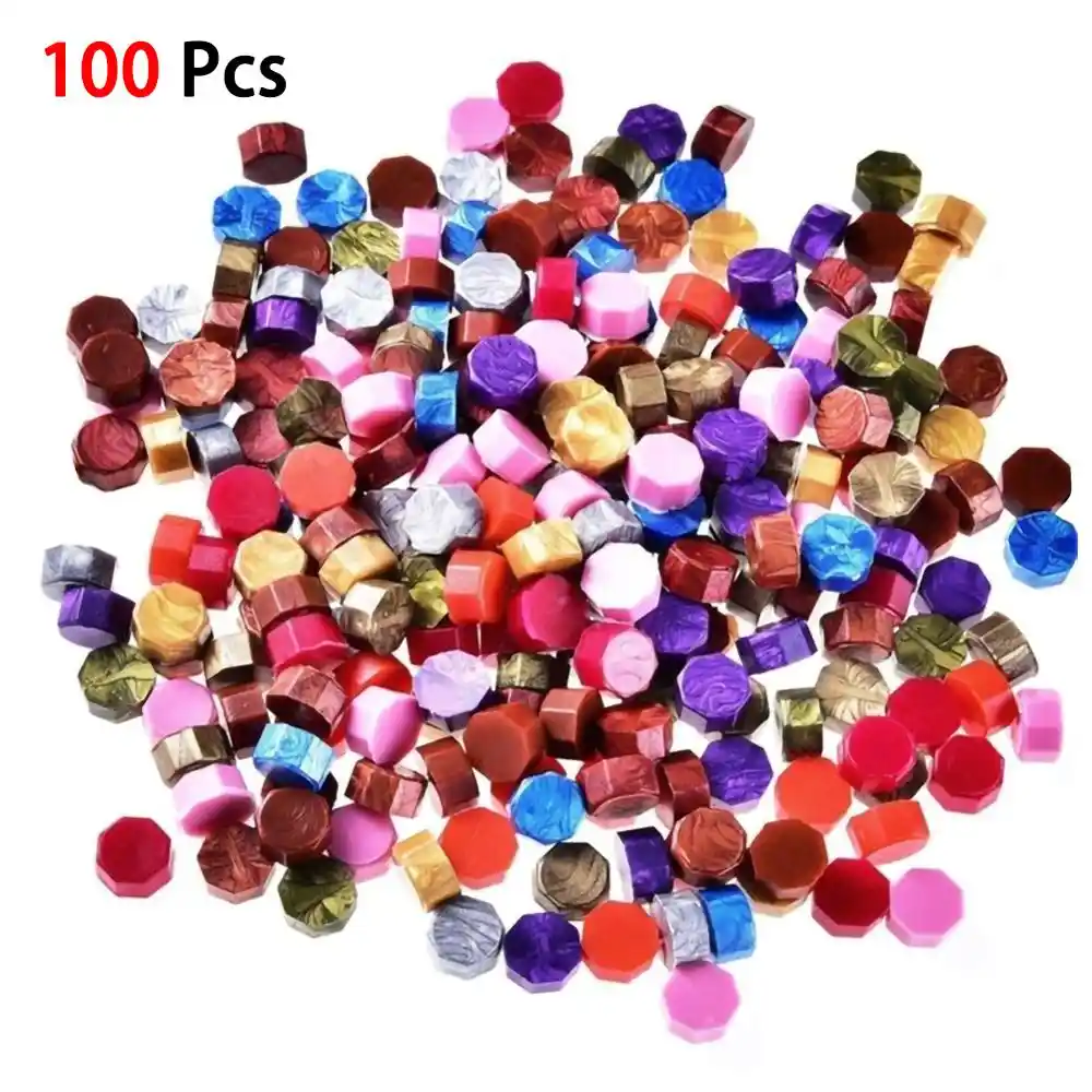 100Pcs Wine Red Sealing Wax Beads Wax Seals for Envelope Document Bottle DIY
