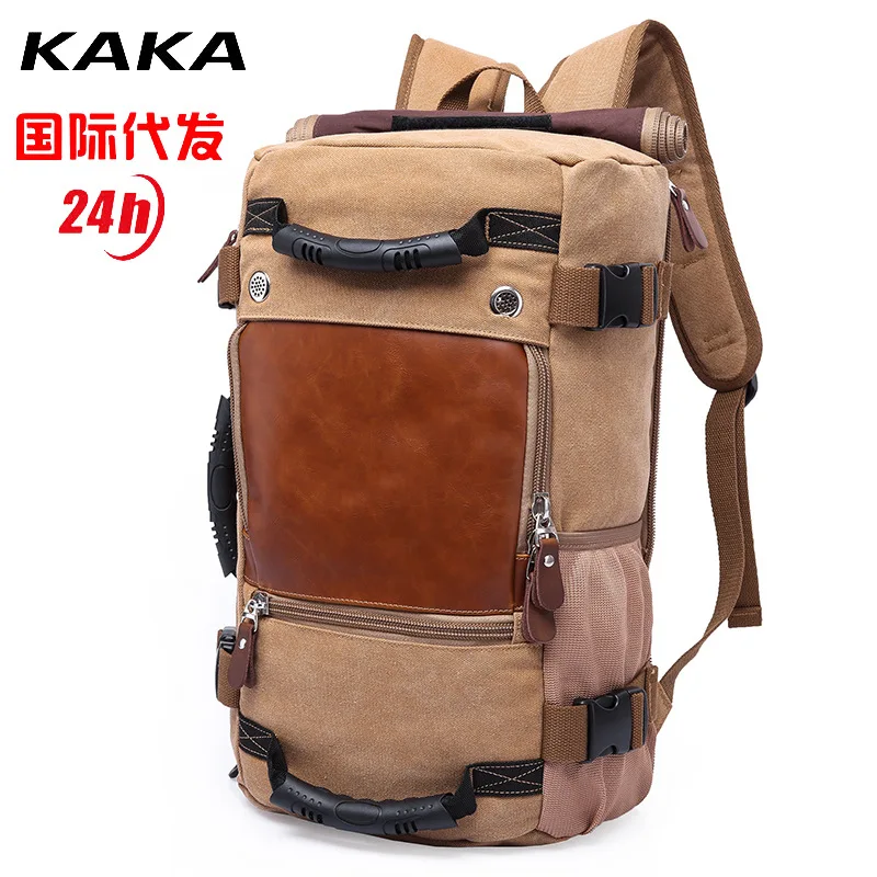 

Retro Literature And Art Casual Korean-style Large Capacity Canvas Backpack Men's Backpack Multi-functional Travel Casual Backpa