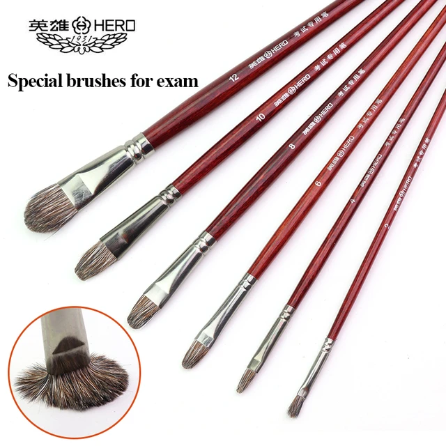 Brushes Watercolor Gouache Painting  Horse Hair Paint Brush Watercolor - 6  Pcs/set - Aliexpress