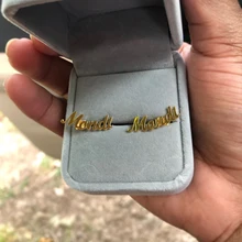 Женские серьги с именем на заказ, романтические серьги-гвоздики из нержавеющей стали, золотой подарок ювелирной дружбы bff Bijoux