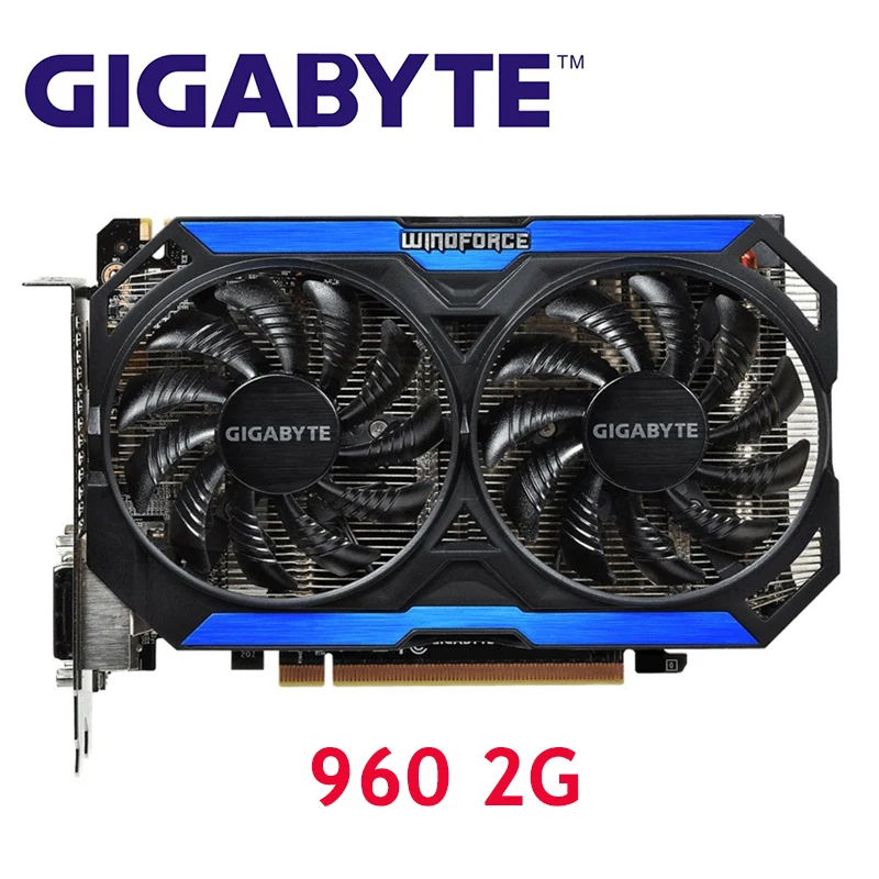 GIGABYTE Оригинал Geforce GTX 960 2 Гб видеокарты 128Bit GDDR5 видеокарта для nVIDIA карта GTX960 GM206 GV