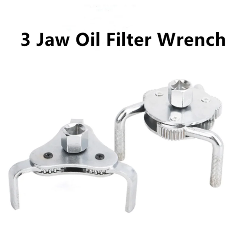 Universal Car Trucks Drive 3 Jaw Auto-Adjust Oil Filter Wrench 63-120mm Range 