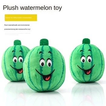 

Pet Toy Dog Plush Watermelon With Bb Cat Interactive Anti-boredom Sound Toy