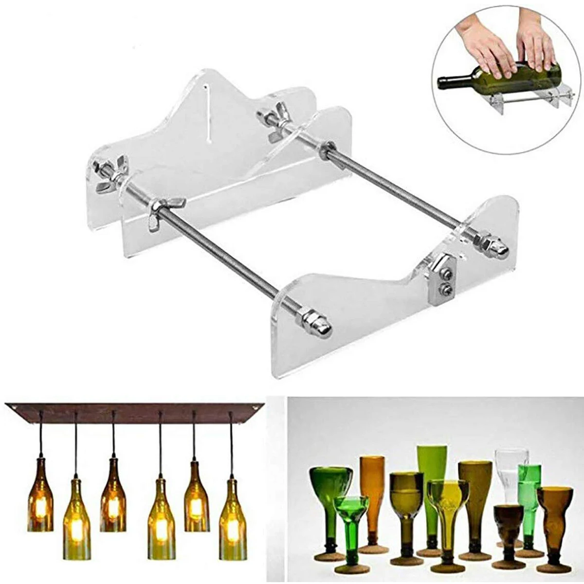 Профессиональный резак для стеклянных бутылок DIY для вина, пива, стеклянных круглых бутылок, инструмент для резки