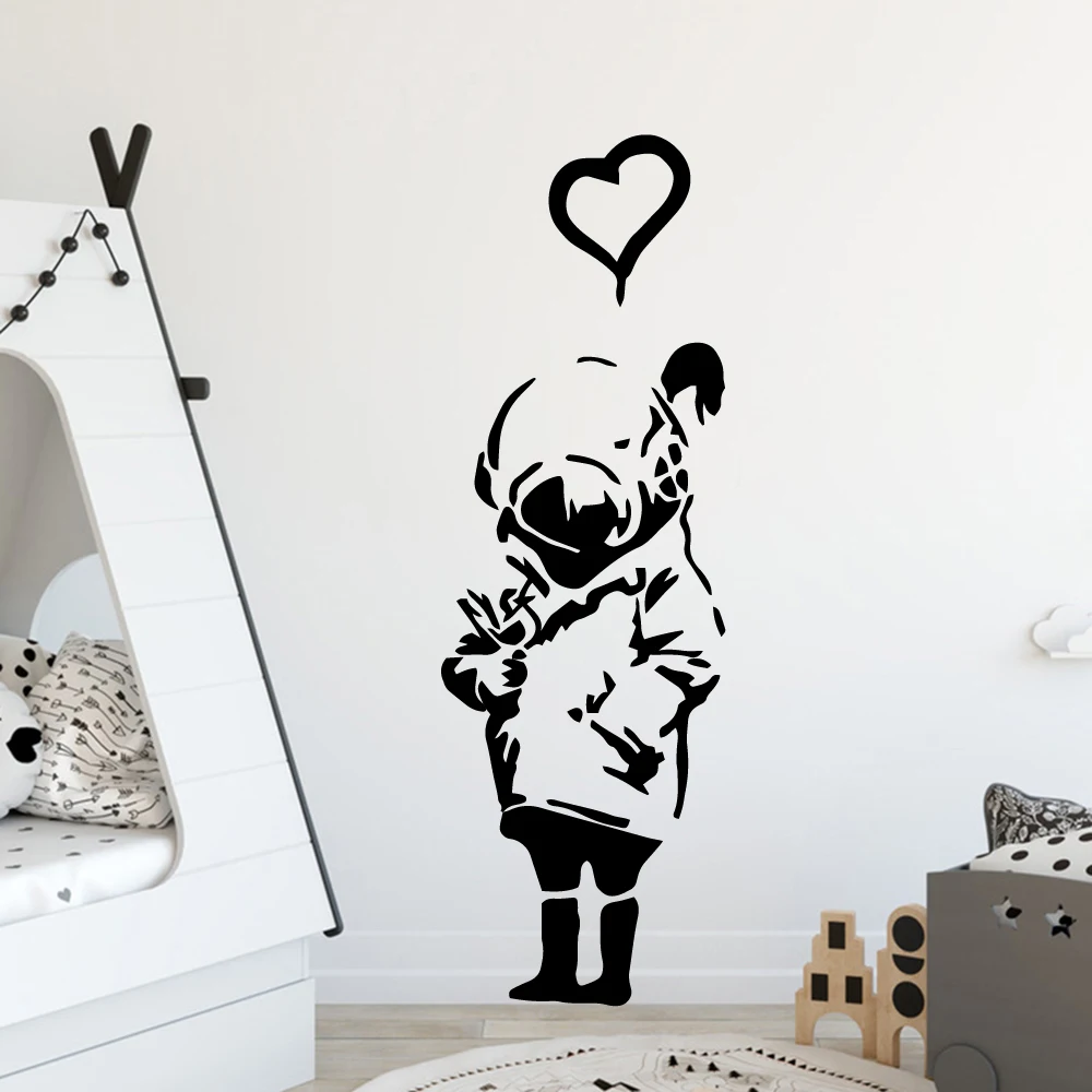 Виниловые Обои DIY Art Banksy самоклеящиеся виниловые наклейки для украшения детской