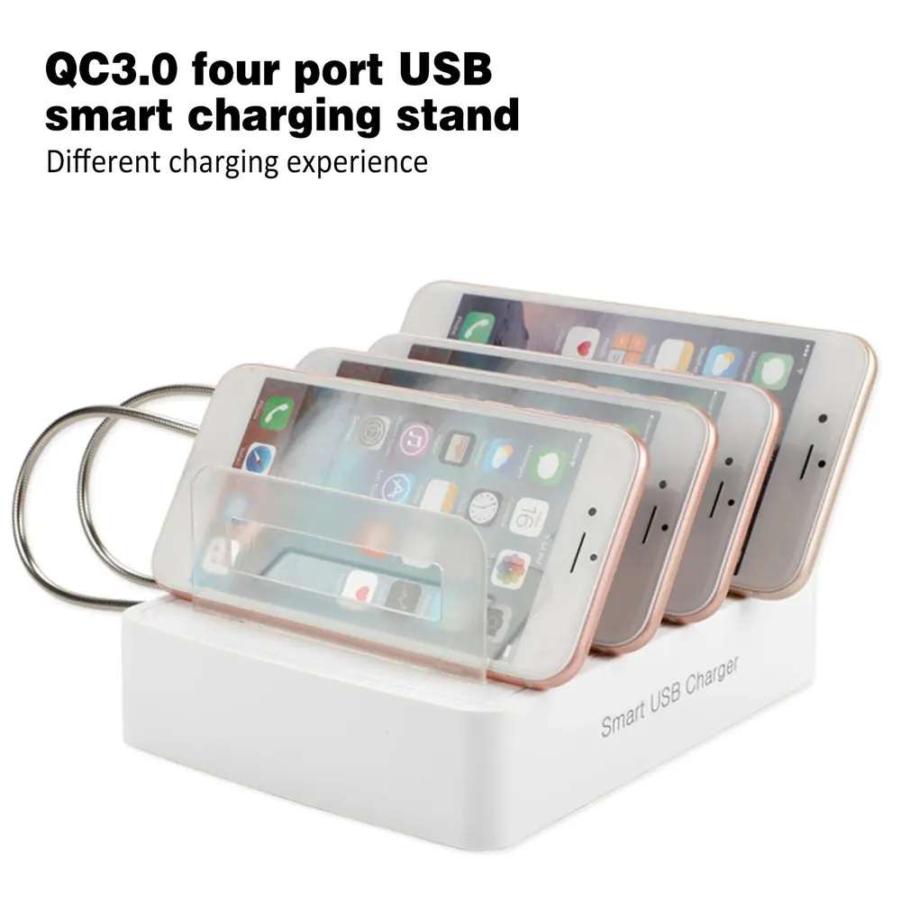 659Q мульти быстрое зарядное устройство USB зарядка несколько 4 USB телефон зарядная станция Универсальный usb-хаб Смарт зарядное устройство