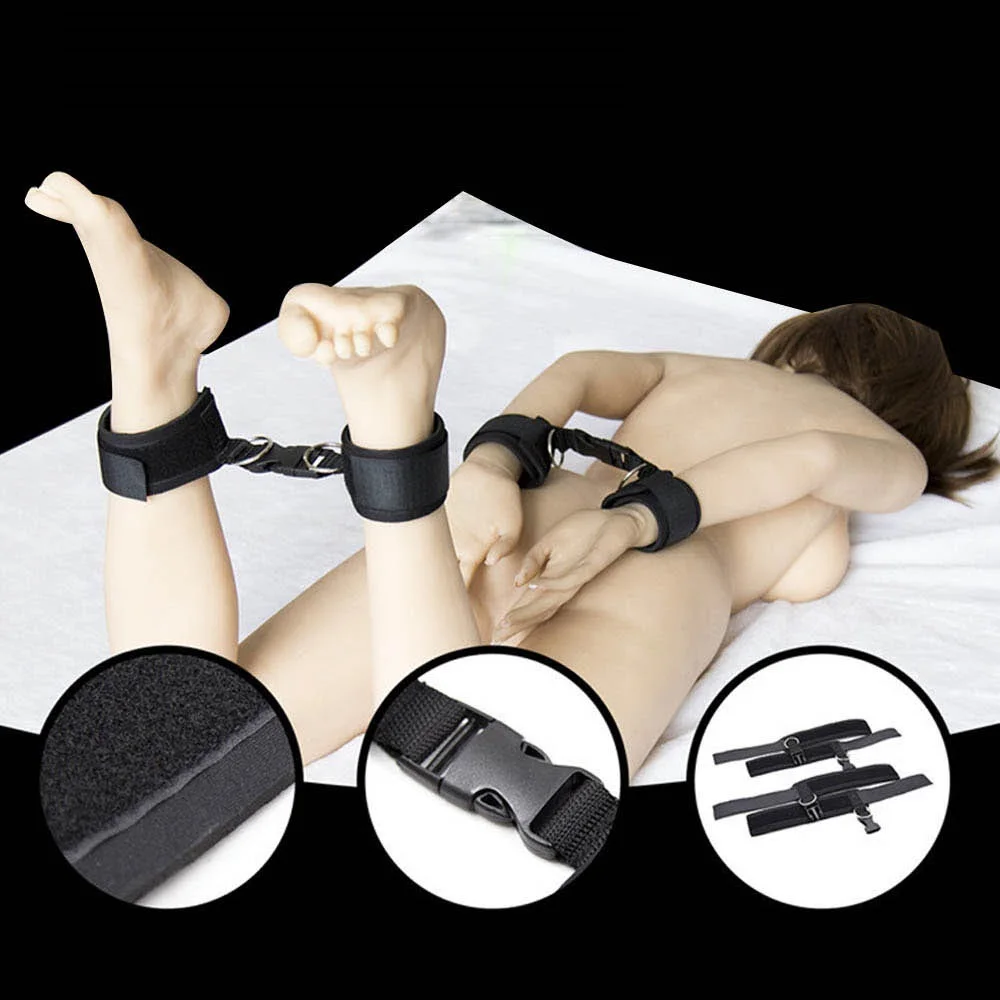 Искусственная кожа Bdsm наручники секс бондаж Регулируемый удерживающий взрослые