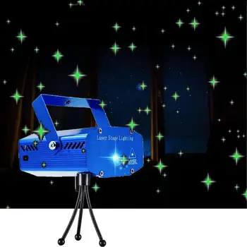 

Mini Laser Projector Stage Light Remote Control Auto Flash Sound Activated Bar KTV DJ Light with Tripod for Wedding Party