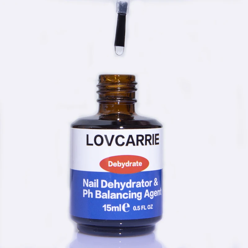 LOVCARRIE 15ML Nail Dehydrator Nail Prep Primer and Dehydrator Nails ph Balancing Agent Air Dry UV Gel System Bond for Art