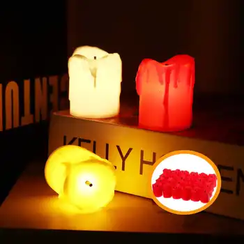 

24pcs Tea Light Lamp Led-Candle Flameless LED Swing Electric Lamp Flame-Light ealight Flickering Battery Operated Wedding Party