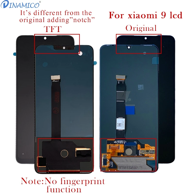 

Dinamico 6.39Inch Mi9 Display For Xiaomi Mi 9 LCD Display Touch Screen Digitizer Assembly 5.97 Inch Mi9 SE Lcd Free Shipping