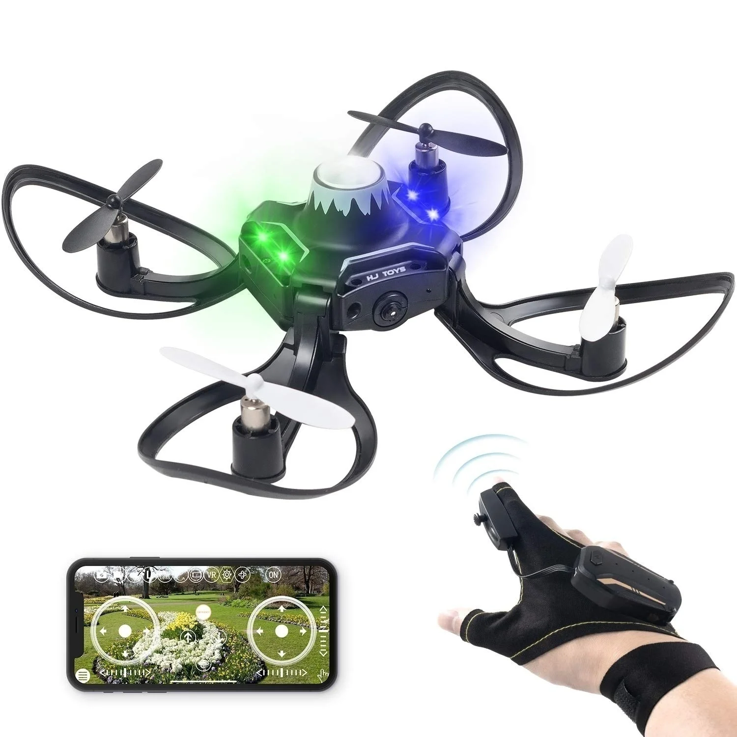 Дрон с управлением жестами 2 4G 6 Axis 480 HD FPV камера Мини RC Квадрокоптер удерживанием