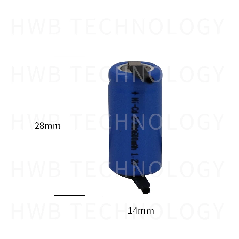 4 шт./лот AA Ni-Cd 1,2 V 2/3AA 600mAH аккумуляторная батарея NiCd зарядки батареи-синий