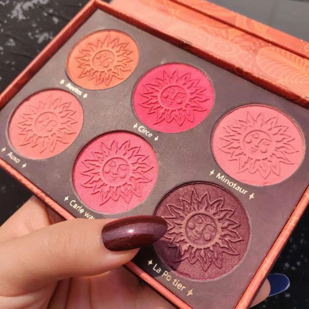 

6 Colors Face Blush Palette Easy To Wear Makeup Natural Powder Rouge Women Makeup Natural Blush Palette Durable Colors Blush
